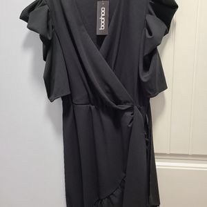 Black wrap dress